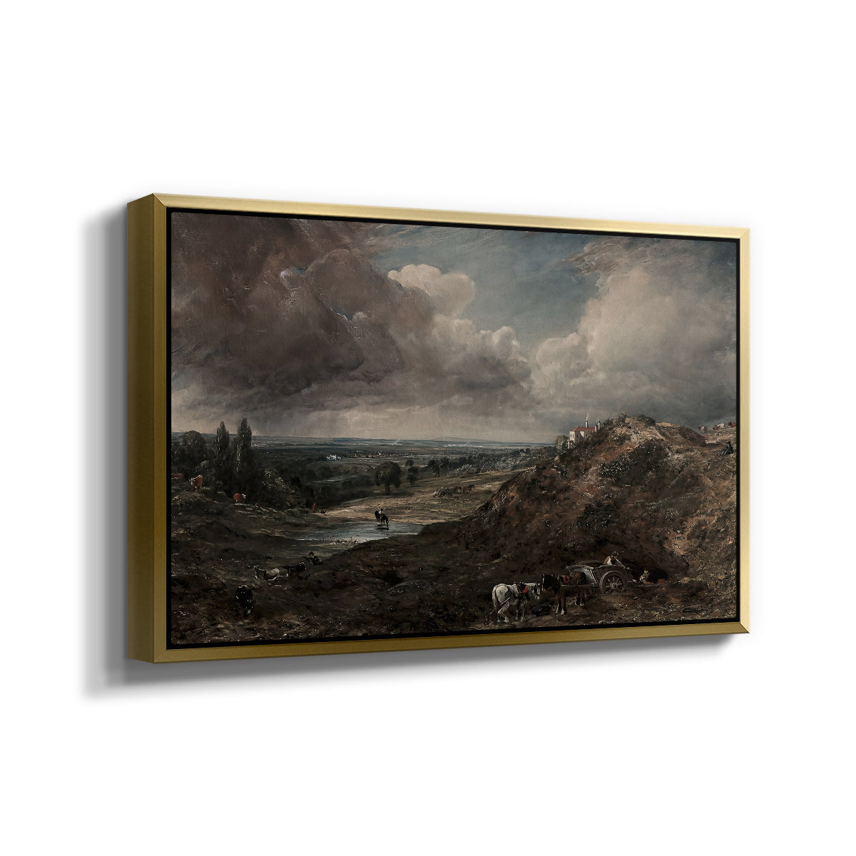 Branch Hill Pond, Hampstead Heath, c. 1828 - Floater Framed Canvas Print