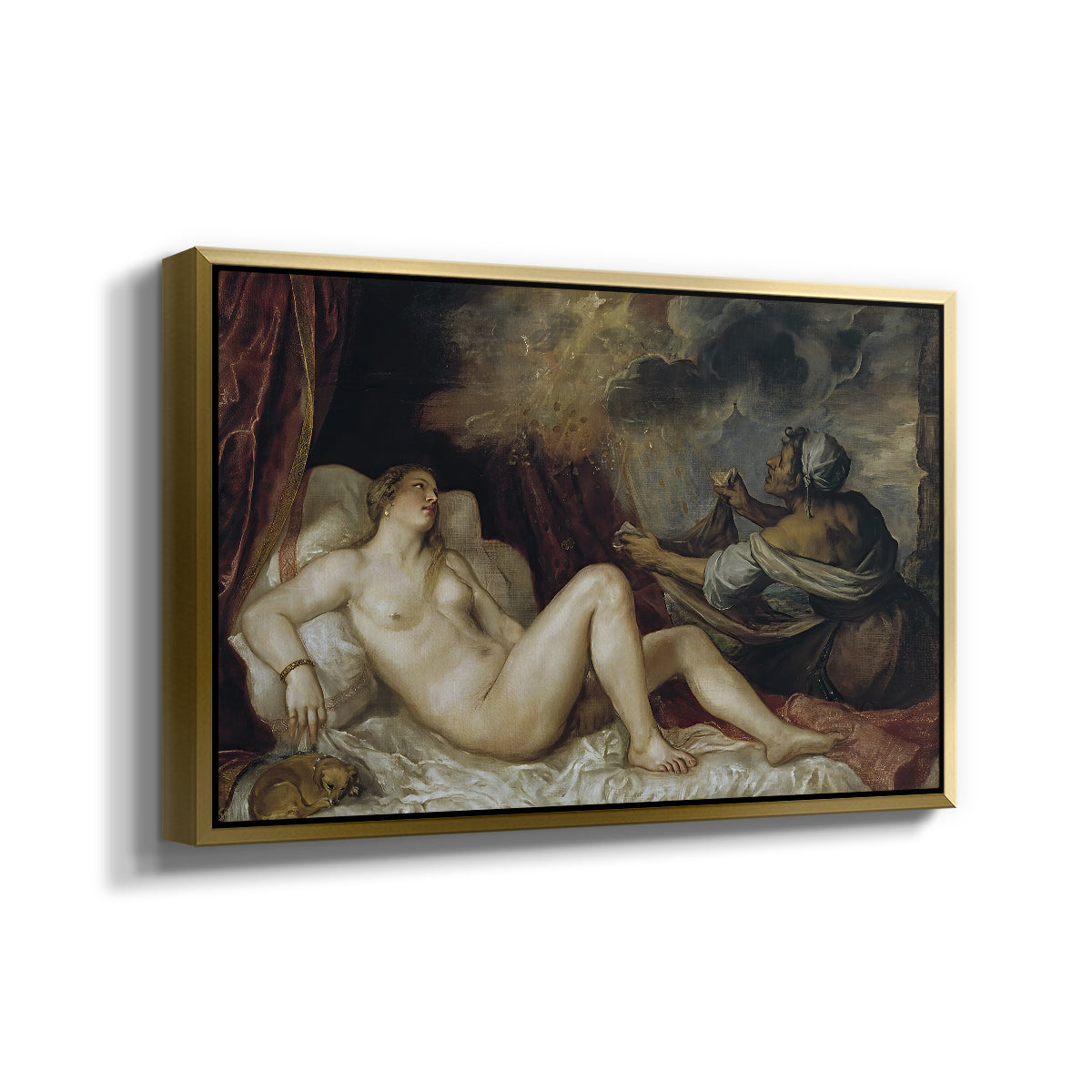 Danaë, c. 1560-1565 - Floater Framed Canvas Print