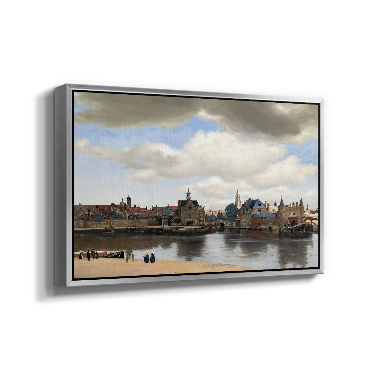 View of Delft, c. 1660-1661 - Floater Framed Canvas Print