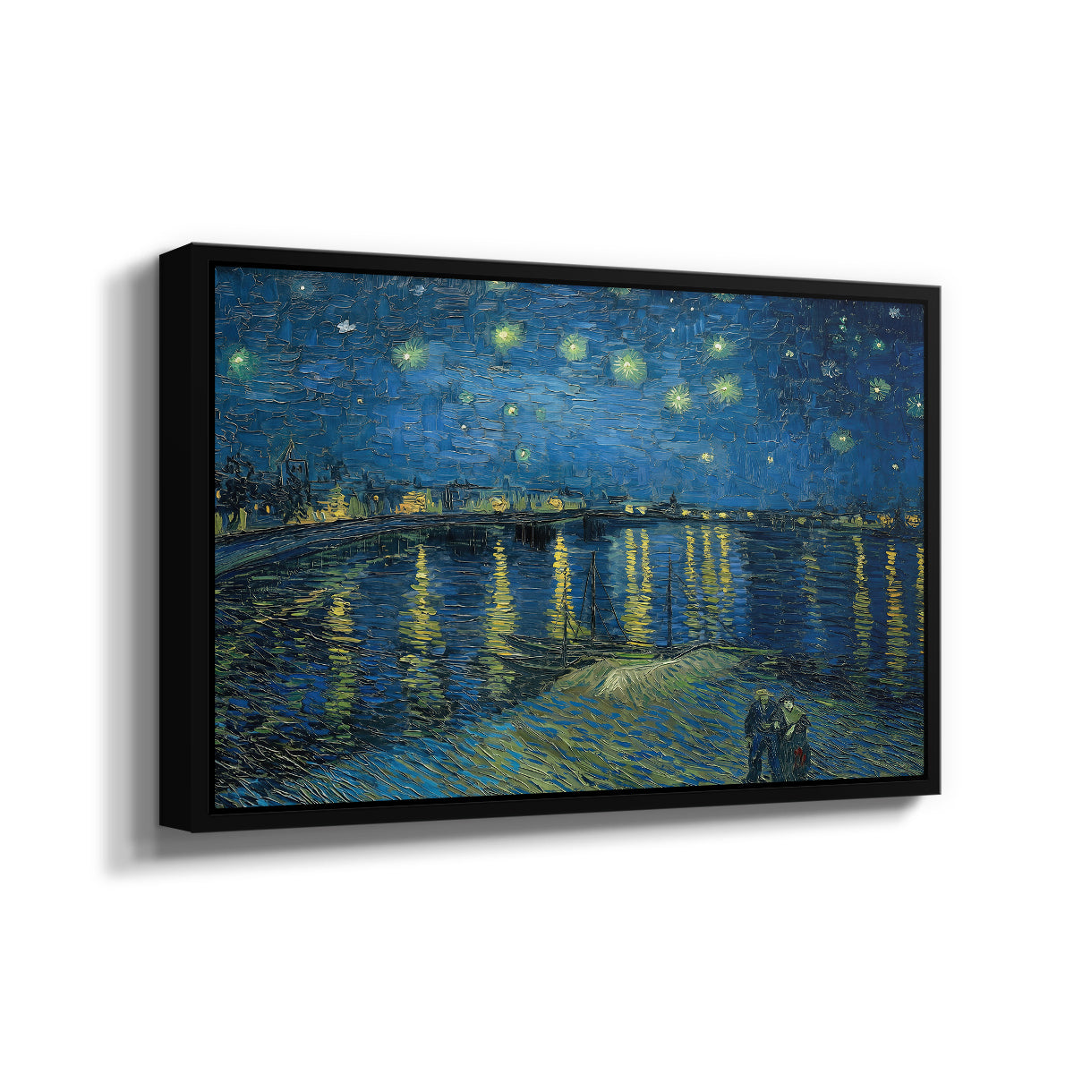 Starry Night Over the Rhône, 1888 - Floater Framed Canvas Print