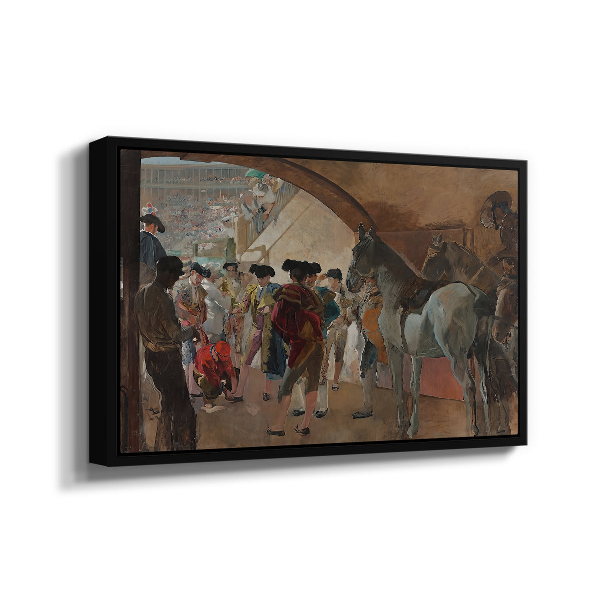 Before the Bullfight (Antes de la corrida), c. 1900 - Floater Framed Canvas Print