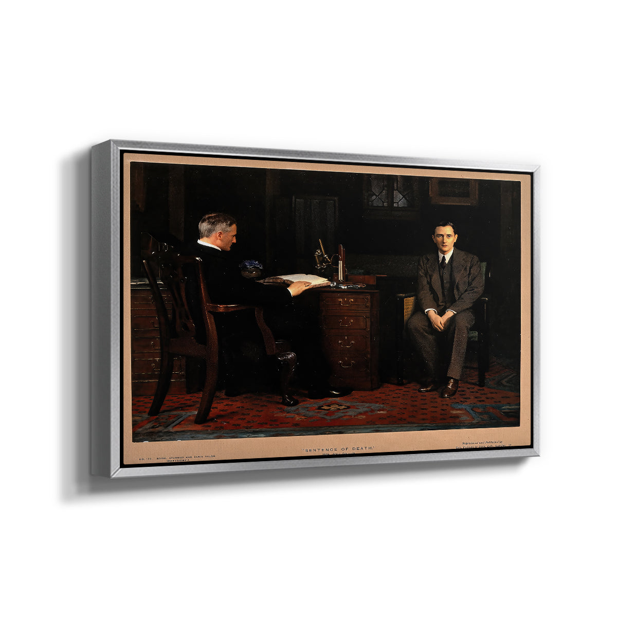 The Sentence of Death, 1908 - Floater Framed Canvas Print