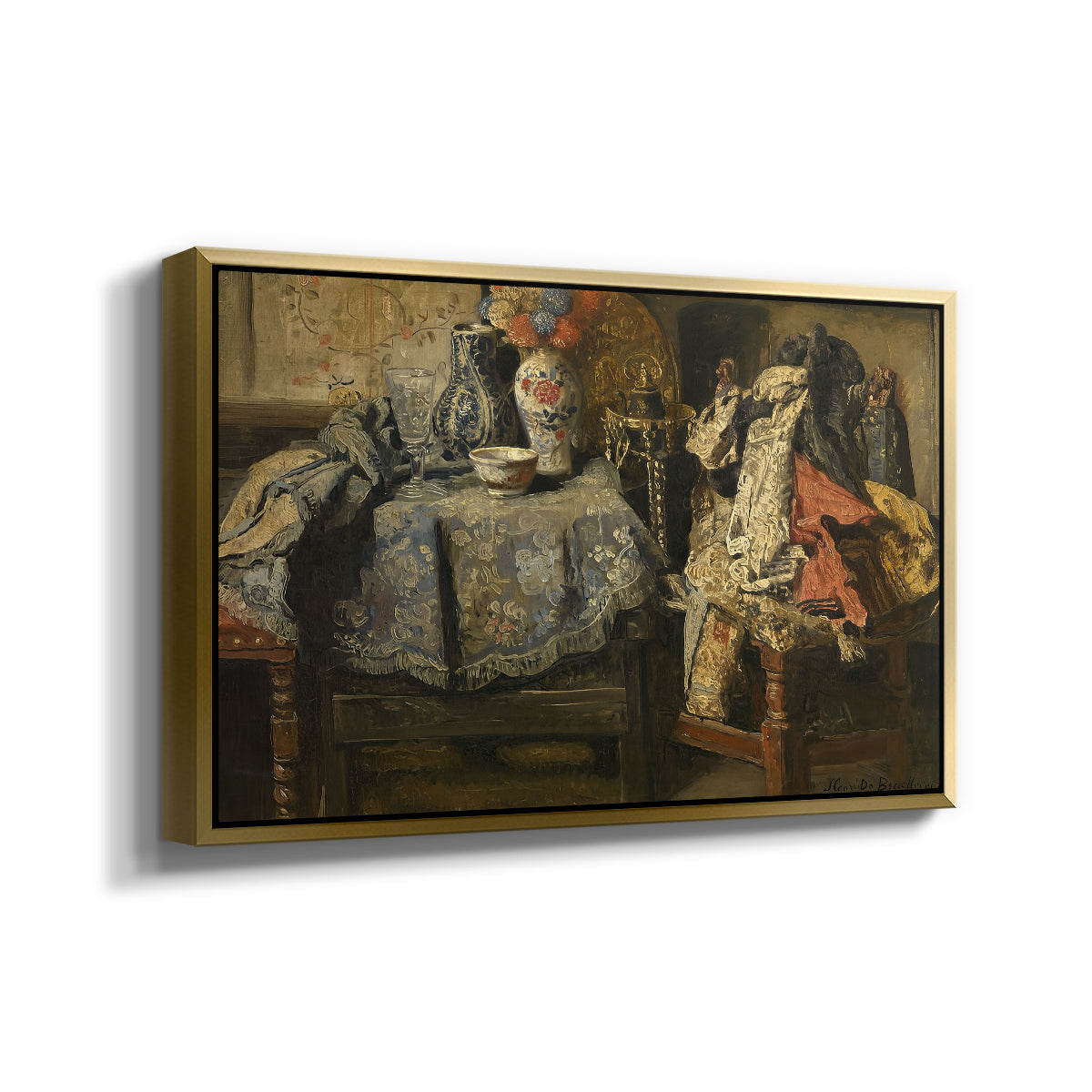 Still Life Requisites, 1885 - Floater Framed Canvas Print
