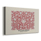 Canvas art print featuring an ornamental design with closely packed botanical elements, displayed at an angle