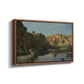 River Landscape with Cliffs, c. 1850-1860 - Floater Framed Canvas Print