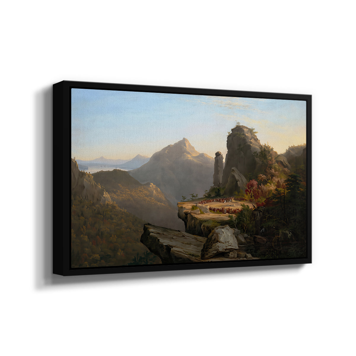 Scene from “The Last of the Mohicans”, 1827 - Floater Framed Canvas Print