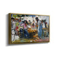Net Menders in Valencia, 1909 - Floater Framed Canvas Print