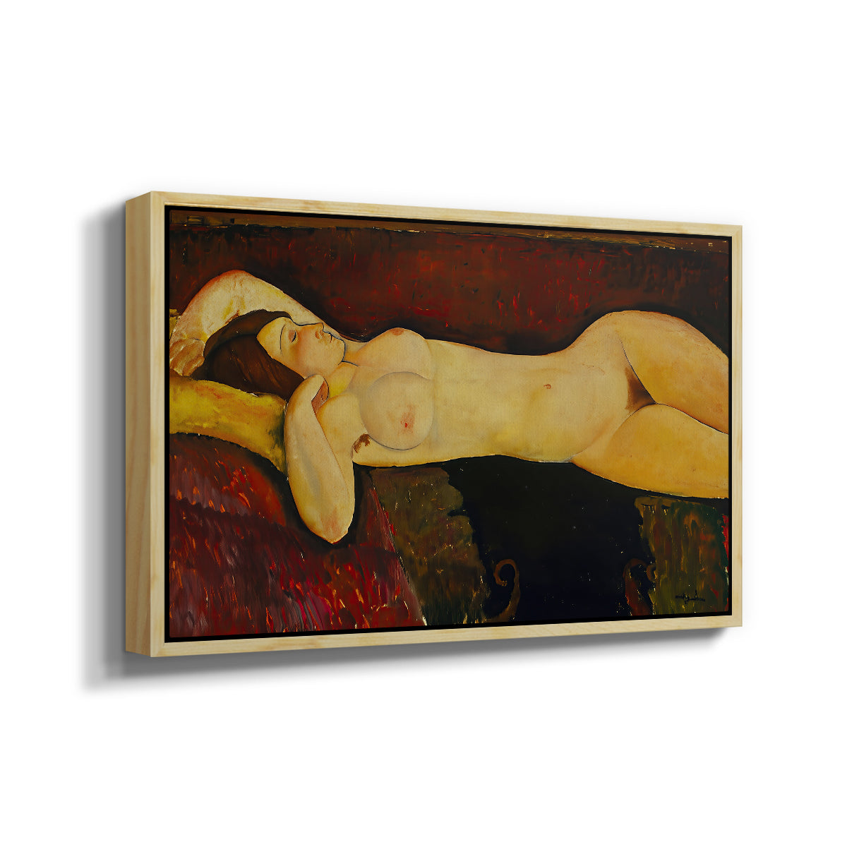 Reclining Nude (Nu couché), 1919 - Floater Framed Canvas Print