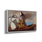 Jug, Candle, and Enamel Pan, 1950 - Floater Framed Canvas Print