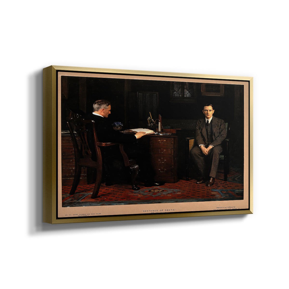 The Sentence of Death, 1908 - Floater Framed Canvas Print