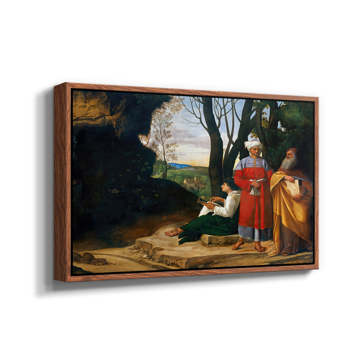 The Three Philosophers, c. 1508-1509 - Floater Framed Canvas Print