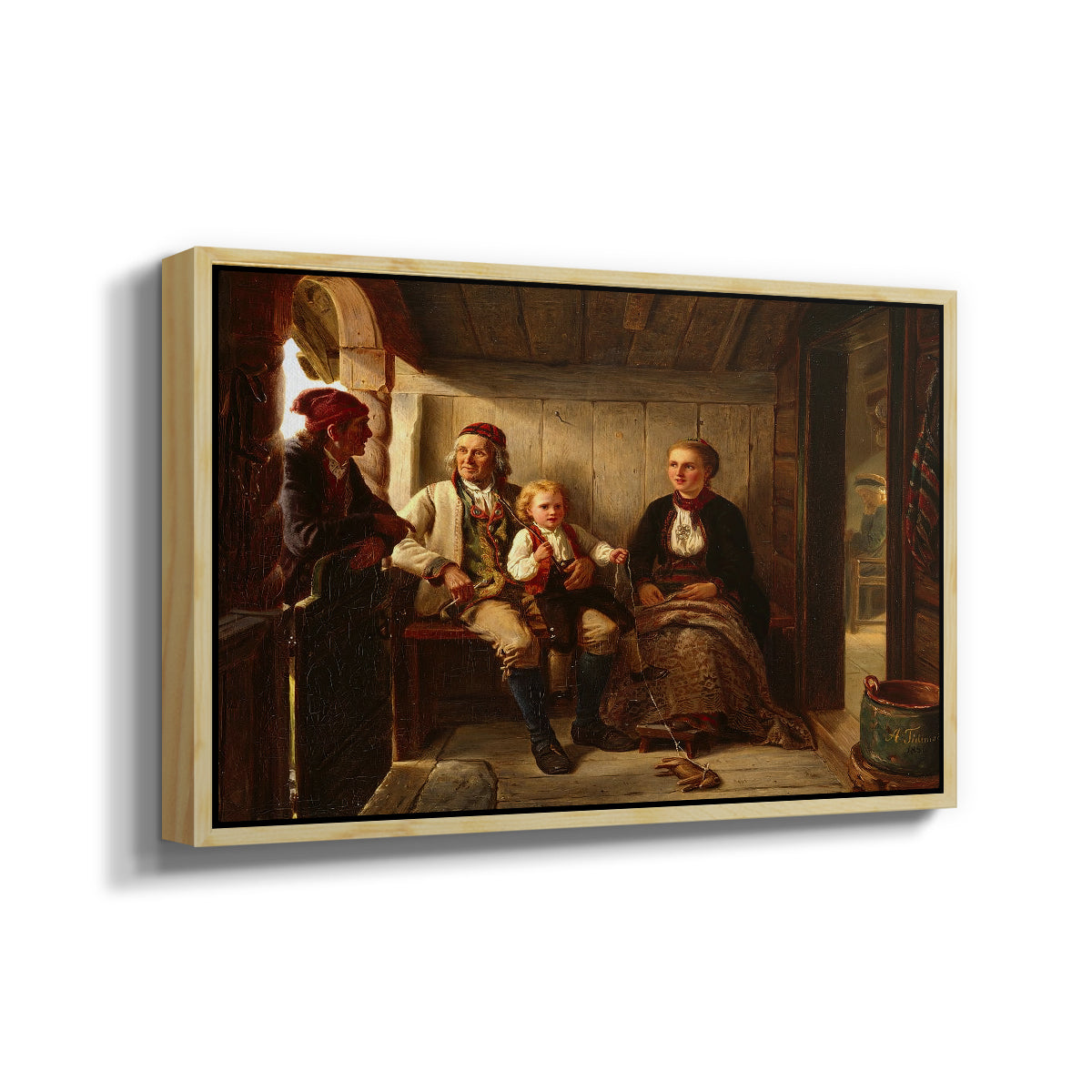 Neighbors (Naboer), 1855 - Floater Framed Canvas Print