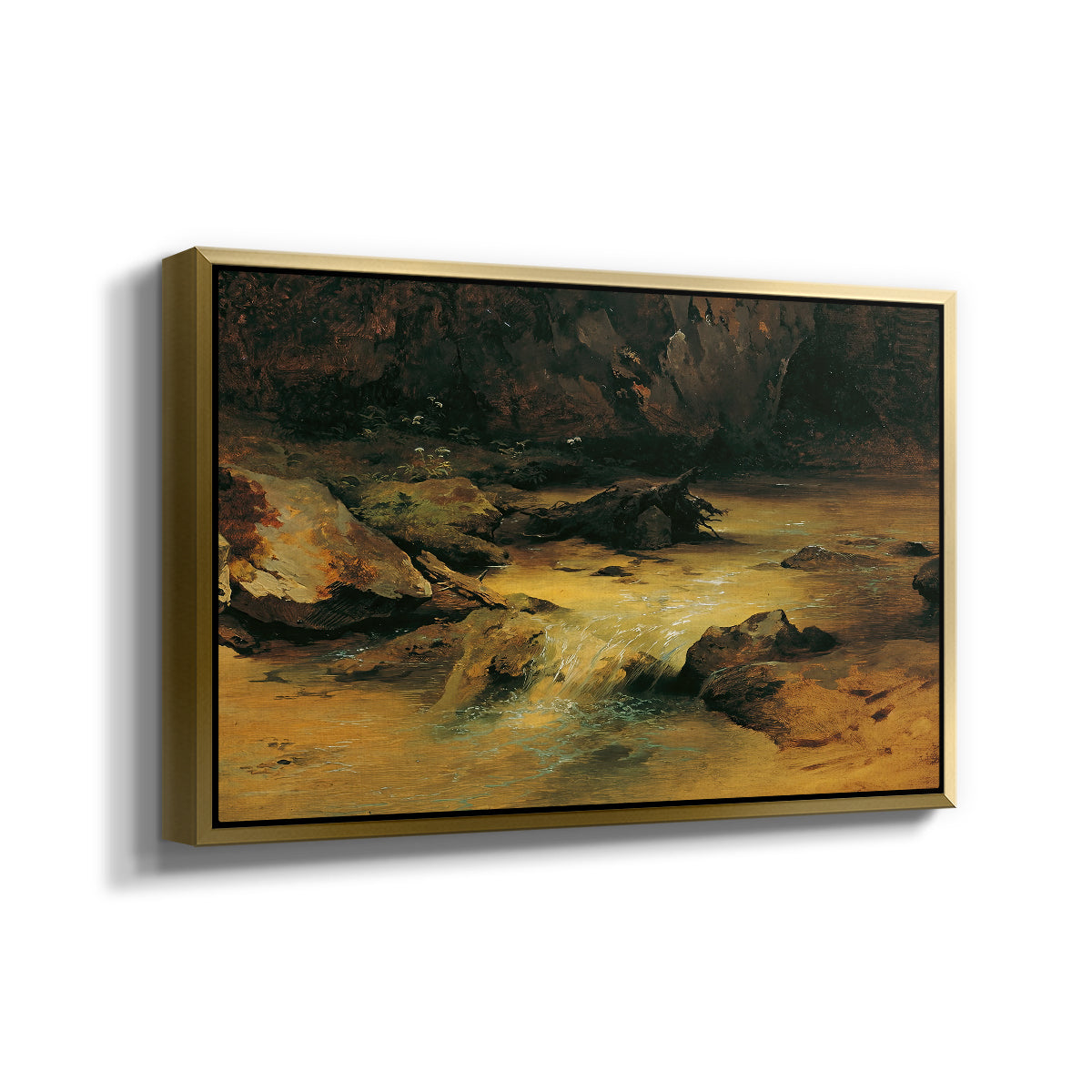 Wildbach (Wild Stream) - Floater Framed Canvas Print