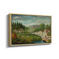 Pastoral Landscape with Stream, Fisherman and Strollers, 1875-1880 - Floater Framed Canvas Print