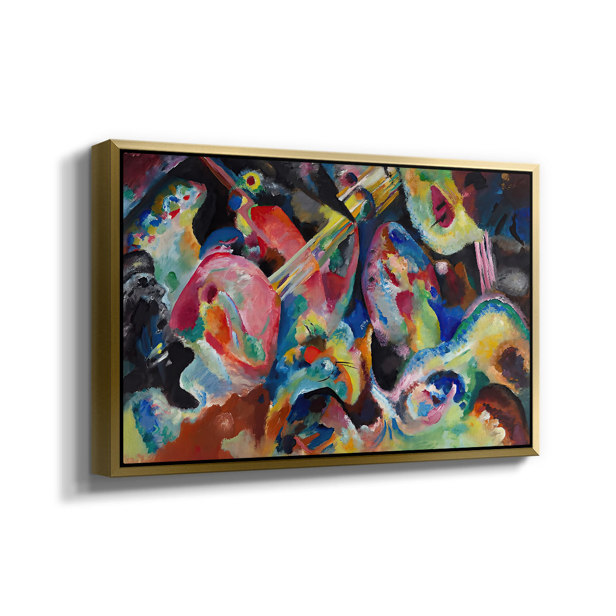 Improvisation. Deluge, 1913 - Floater Framed Canvas Print
