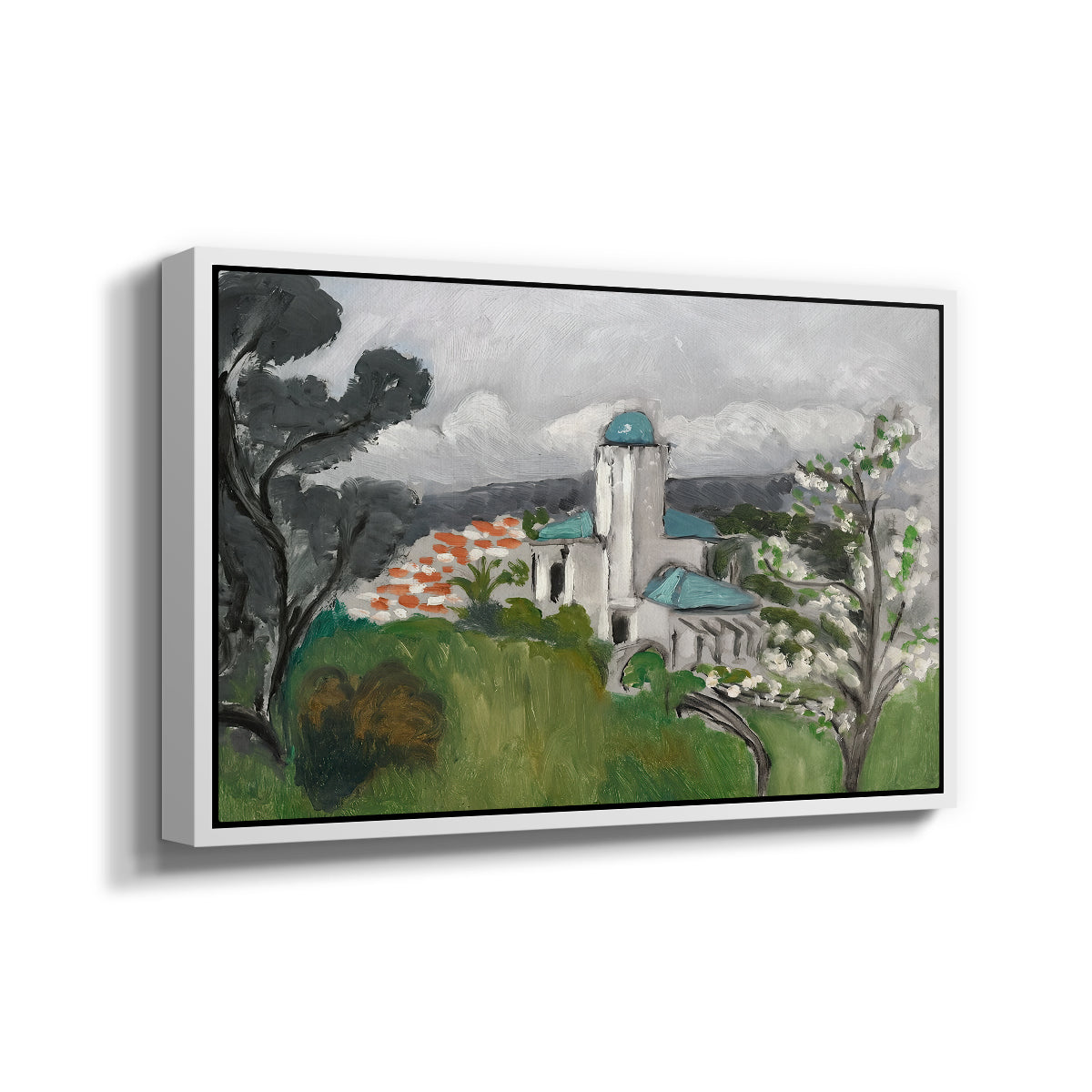 The Blue Villa (La Villa Bleue), c. 1918 - Floater Framed Canvas Print
