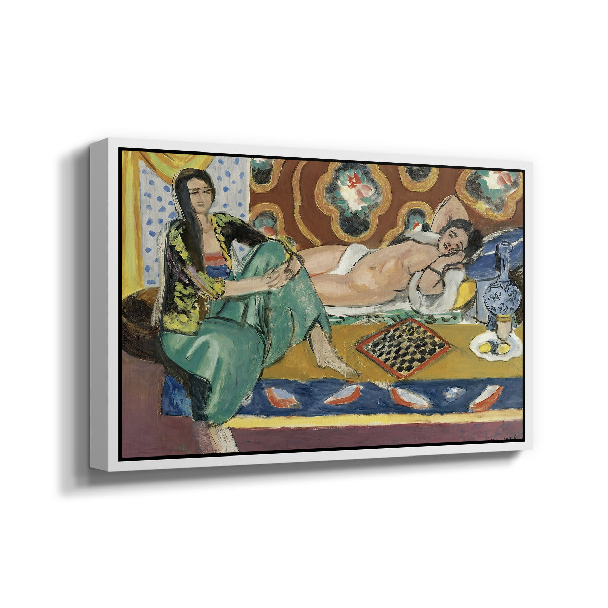 Odalisques Playing Checkers (Odalisques jouant aux dames), 1928 - Floater Framed Canvas Print