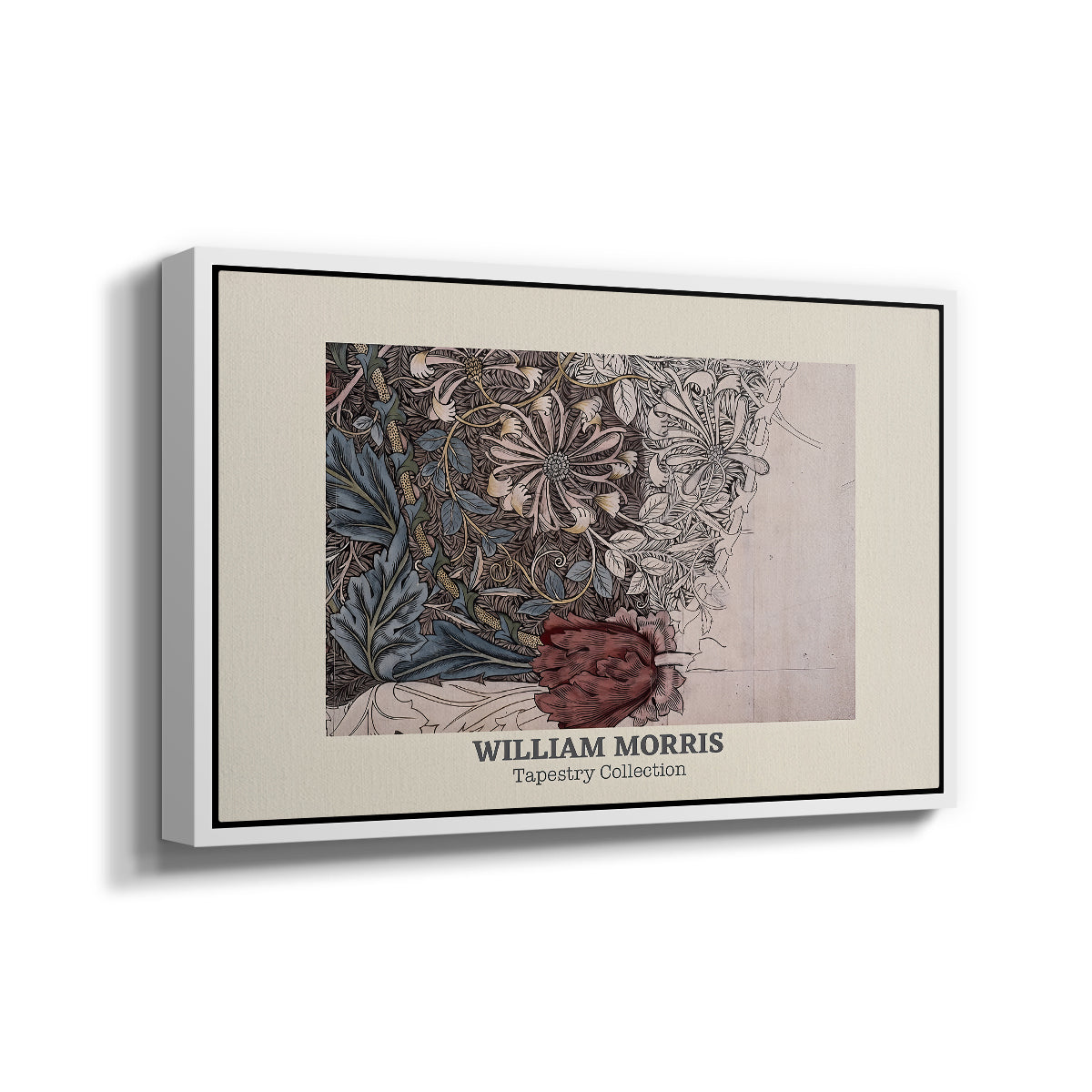 Honeysuckle (Tapestry Collection), 1874 - Floater Framed Canvas Print