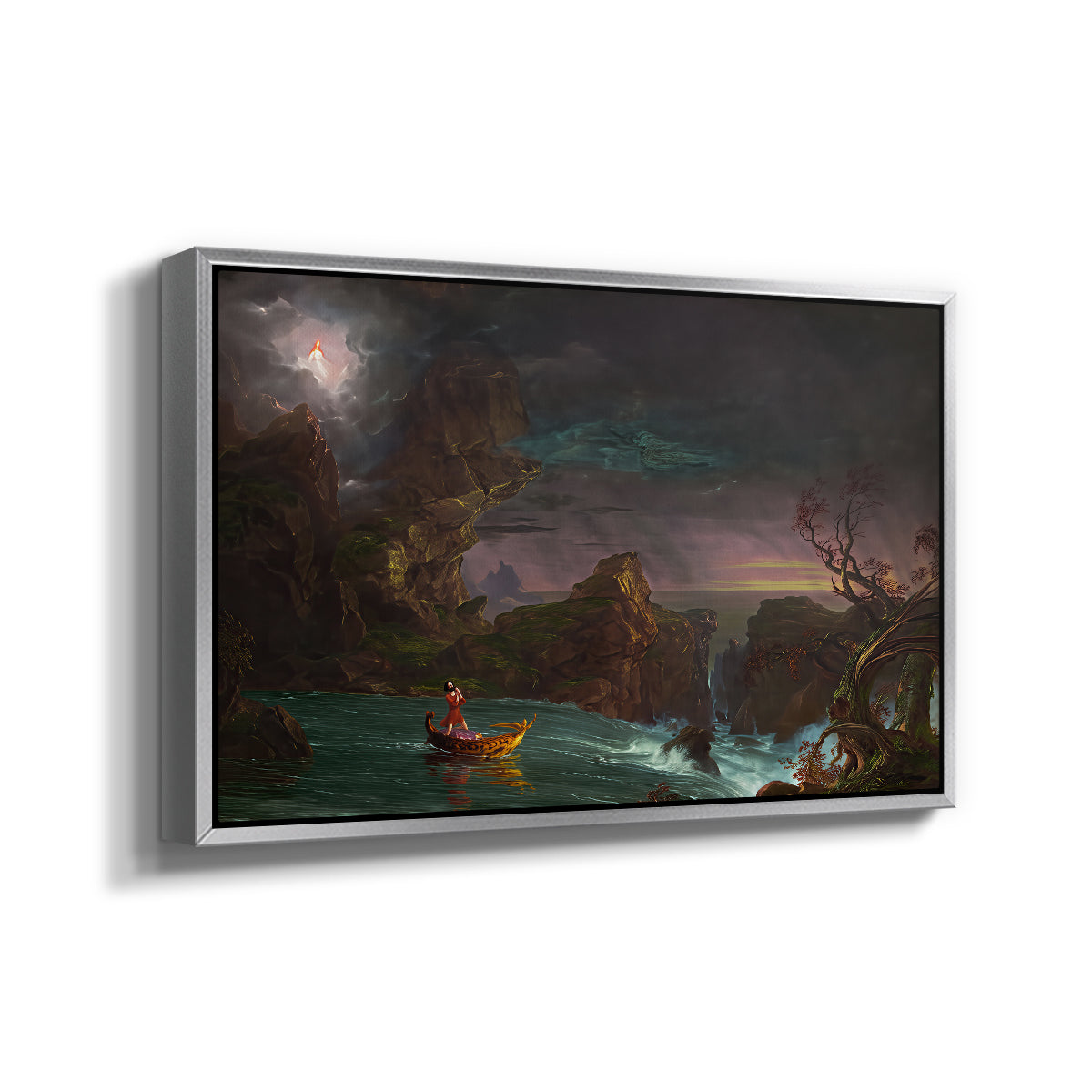 The Voyage of Life: Manhood, 1842 - Floater Framed Canvas Print