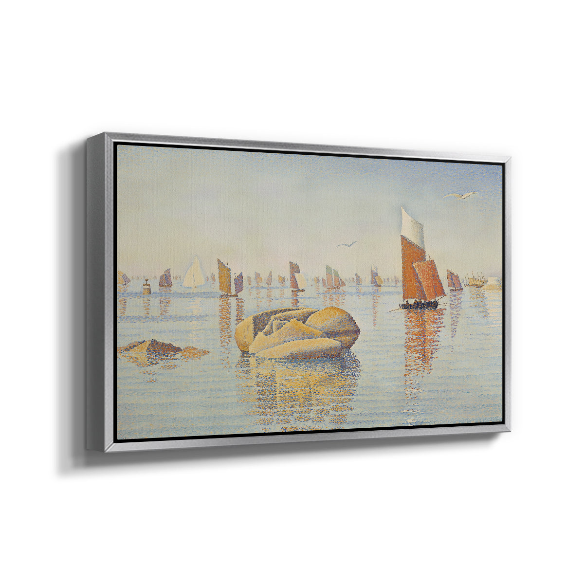 Concarneau, Quiet Morning, Opus 219, 1891 - Floater Framed Canvas Print