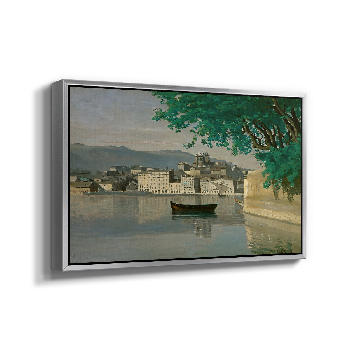 Geneva View of Part of the City, c. 1834-1835 - Floater Framed Canvas Print