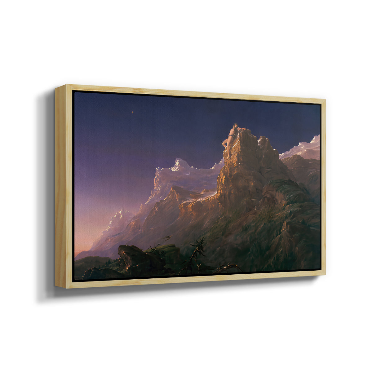 Prometheus Bound, 1847 - Floater Framed Canvas Print
