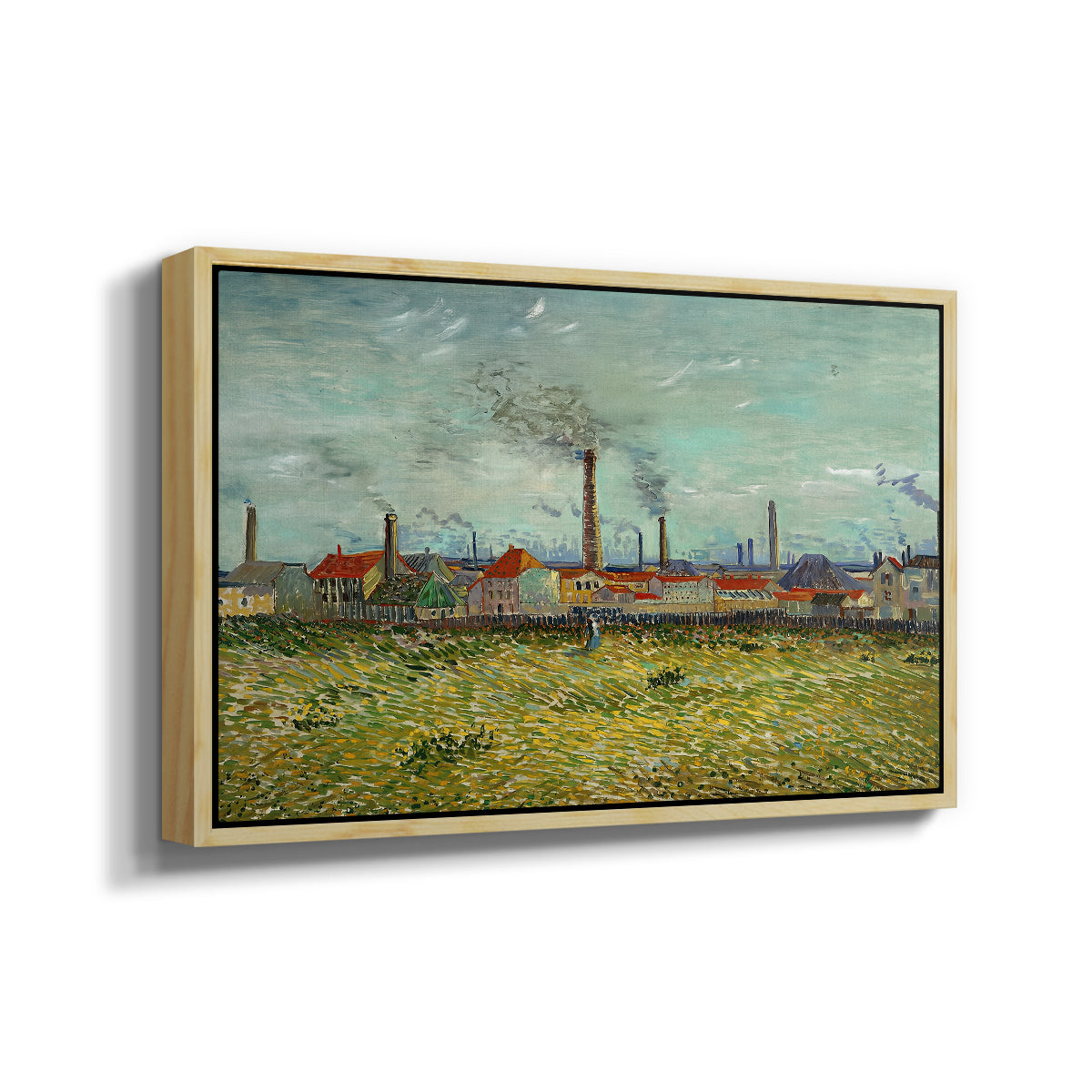 Factories at Clichy, 1887 - Floater Framed Canvas Print