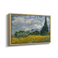 Wheat Field with Cypresses, 1889 - Floater Framed Canvas Print