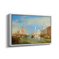 Venice: The Dogana and San Giorgio Maggiore, 1834 - Floater Framed Canvas Print