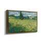 Green Wheat Field with Cypress, 1889 - Floater Framed Canvas Print