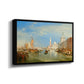 Venice: The Dogana and San Giorgio Maggiore, 1834 - Floater Framed Canvas Print