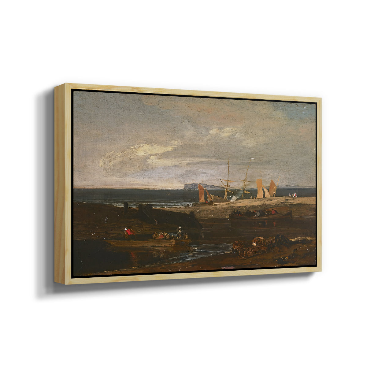A Scene on the English Coast, c. 1798 - Floater Framed Canvas Print
