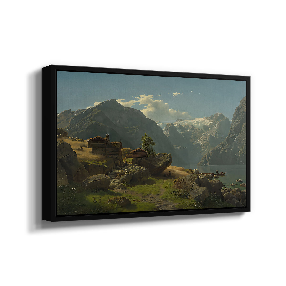 Balestrand, 1848 - Floater Framed Canvas Print