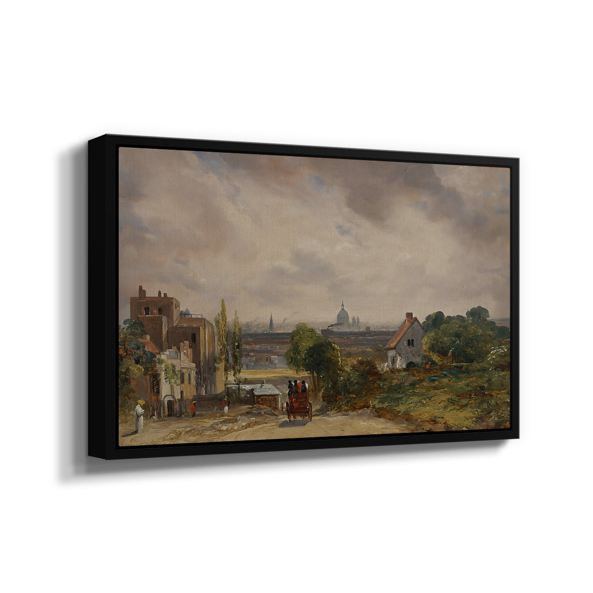 Sir Richard Steele's Cottage, Hampstead, c. 1832 - Floater Framed Canvas Print