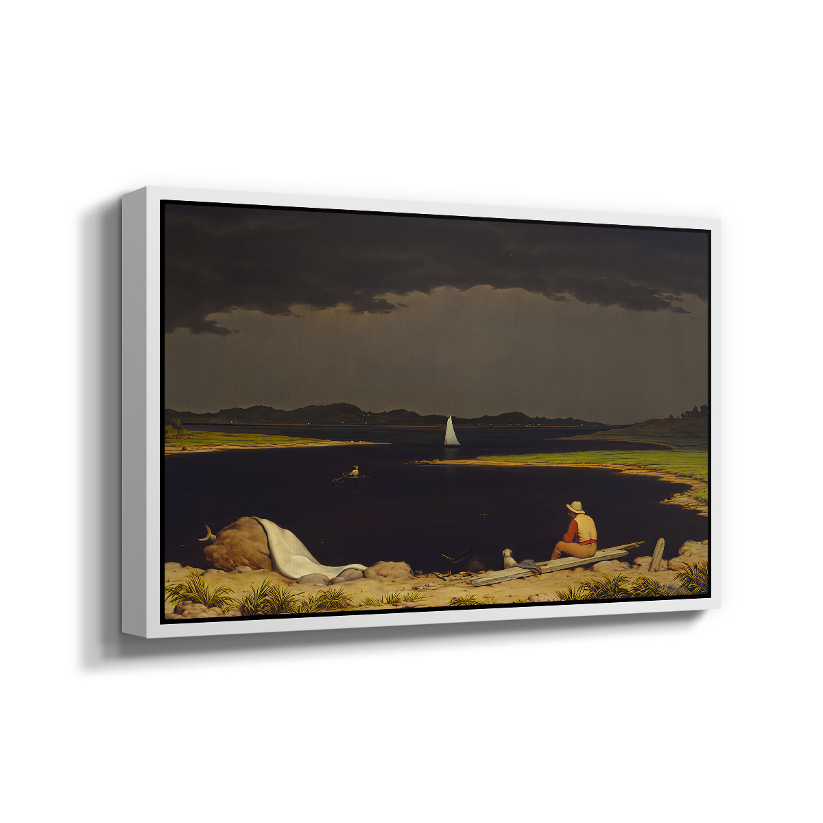 Approaching Thunder Storm, 1859 - Floater Framed Canvas Print