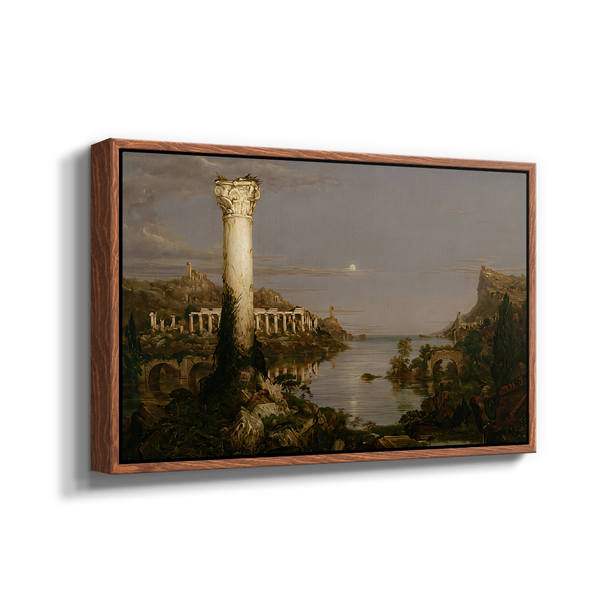 The Course of Empire: Desolation, 1836 - Floater Framed Canvas Print