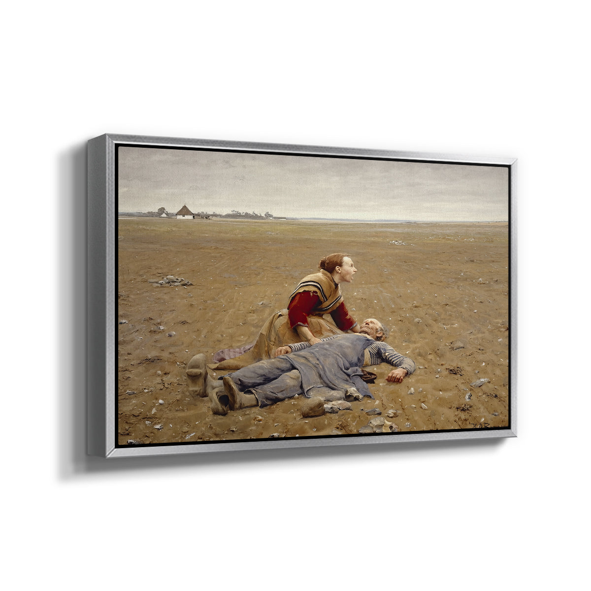 Worn Out (Udslidt), 1889 - Floater Framed Canvas Print