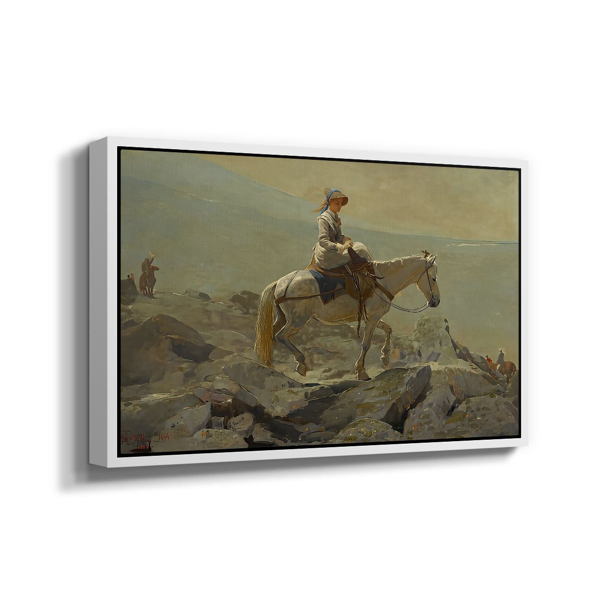 The Bridle Path, White Mountains, 1868 - Floater Framed Canvas Print