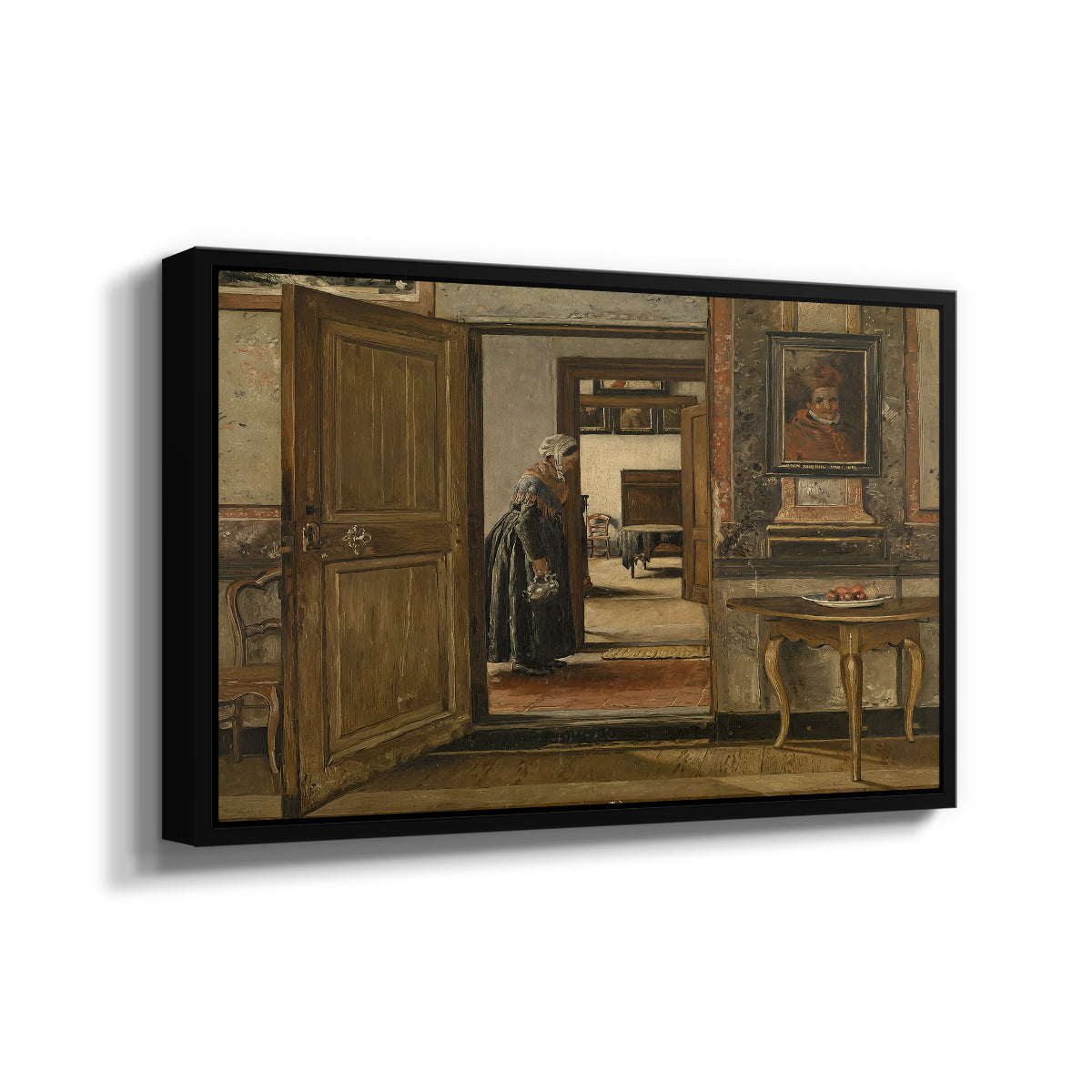Interior of the Terninck Institution in Antwerp, 1884 - Floater Framed Canvas Print