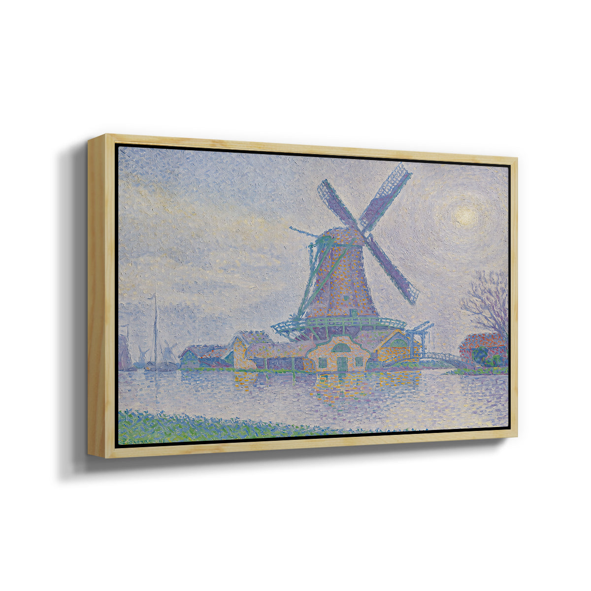 Mill of Edam (Moulin d'Edam), 1896 - Floater Framed Canvas Print