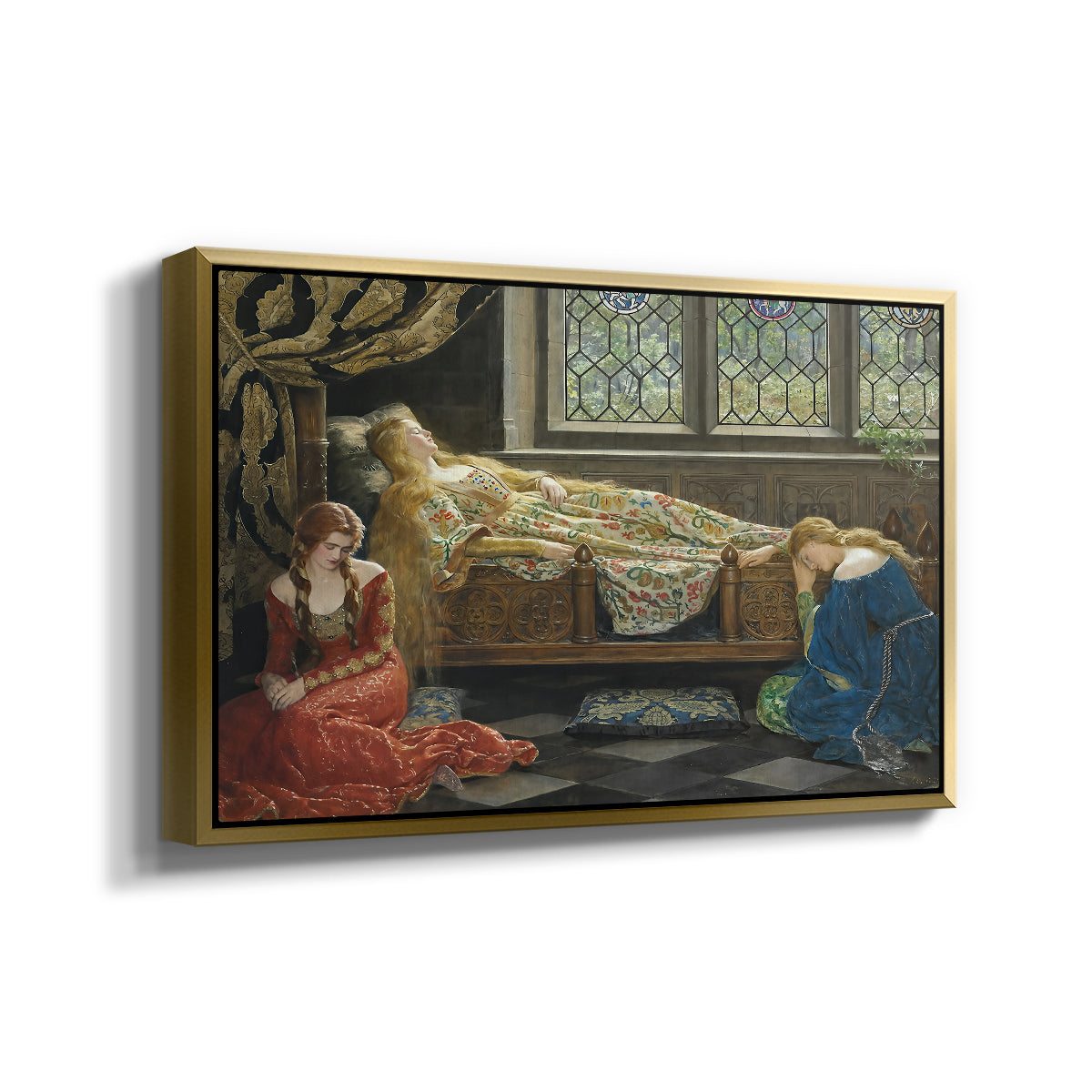 The Sleeping Beauty, 1921 - Floater Framed Canvas Print