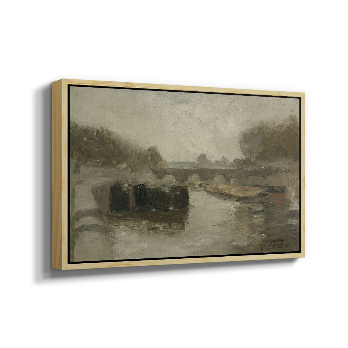 The Bridge (Le pont), 1895 - Floater Framed Canvas Print