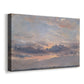 Canvas art print featuring an atmospheric study of clouds in evening light, displayed at an angle