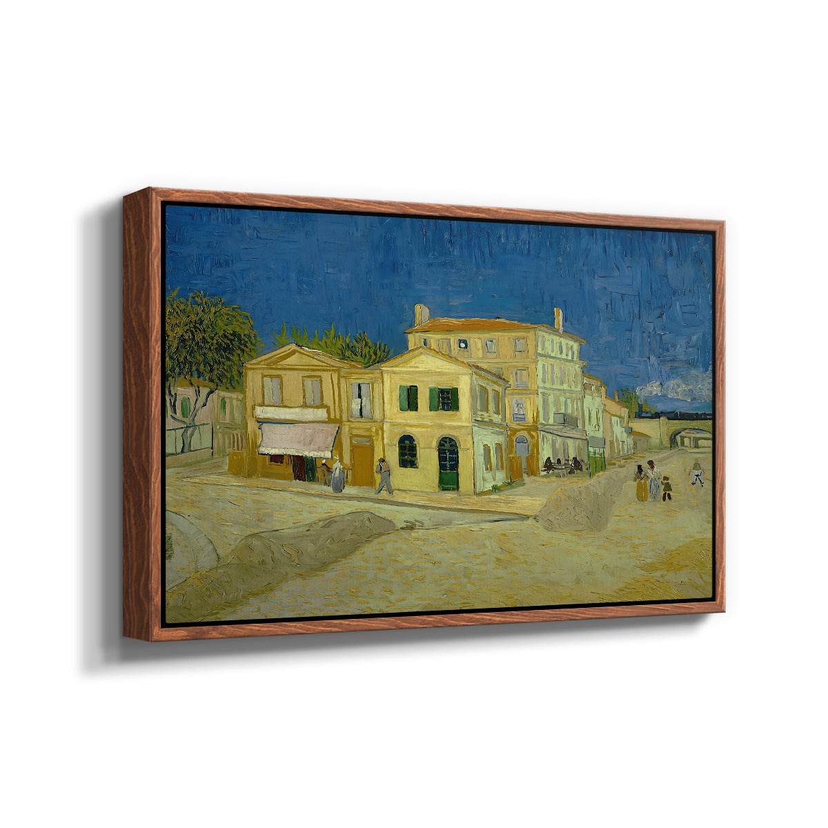 The Yellow House (The Street), 1888 - Floater Framed Canvas Print