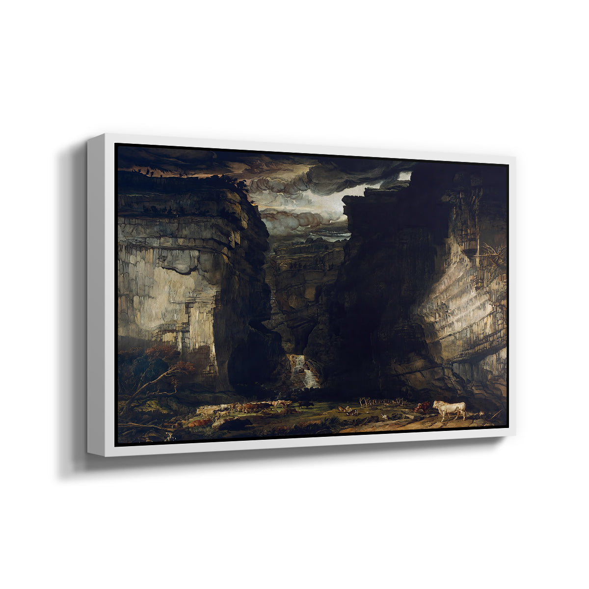 Gordale Scar, c. 1811-1813 - Floater Framed Canvas Print