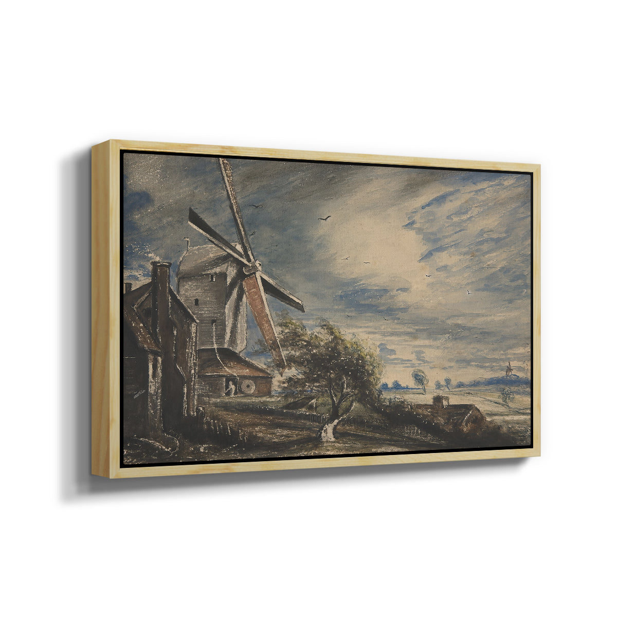 A Mill Near Colchester, c. 1833 - Floater Framed Canvas Print
