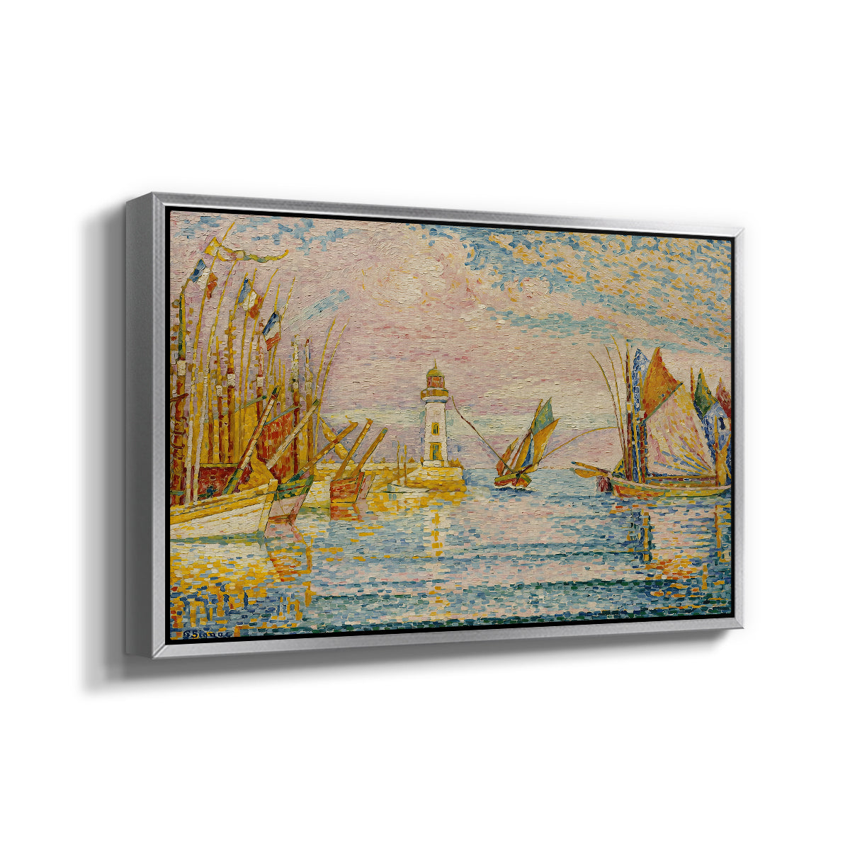 The Lighthouse at Groix, 1925 - Floater Framed Canvas Print
