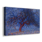 Canvas art print featuring an expressive tree form, displayed at an angle