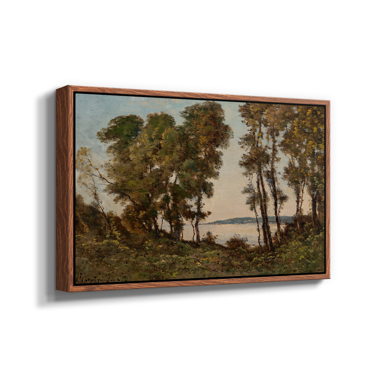 The Banks of the Allier, 1894 - Floater Framed Canvas Print