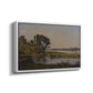 Landscape with a River, 1892 - Floater Framed Canvas Print